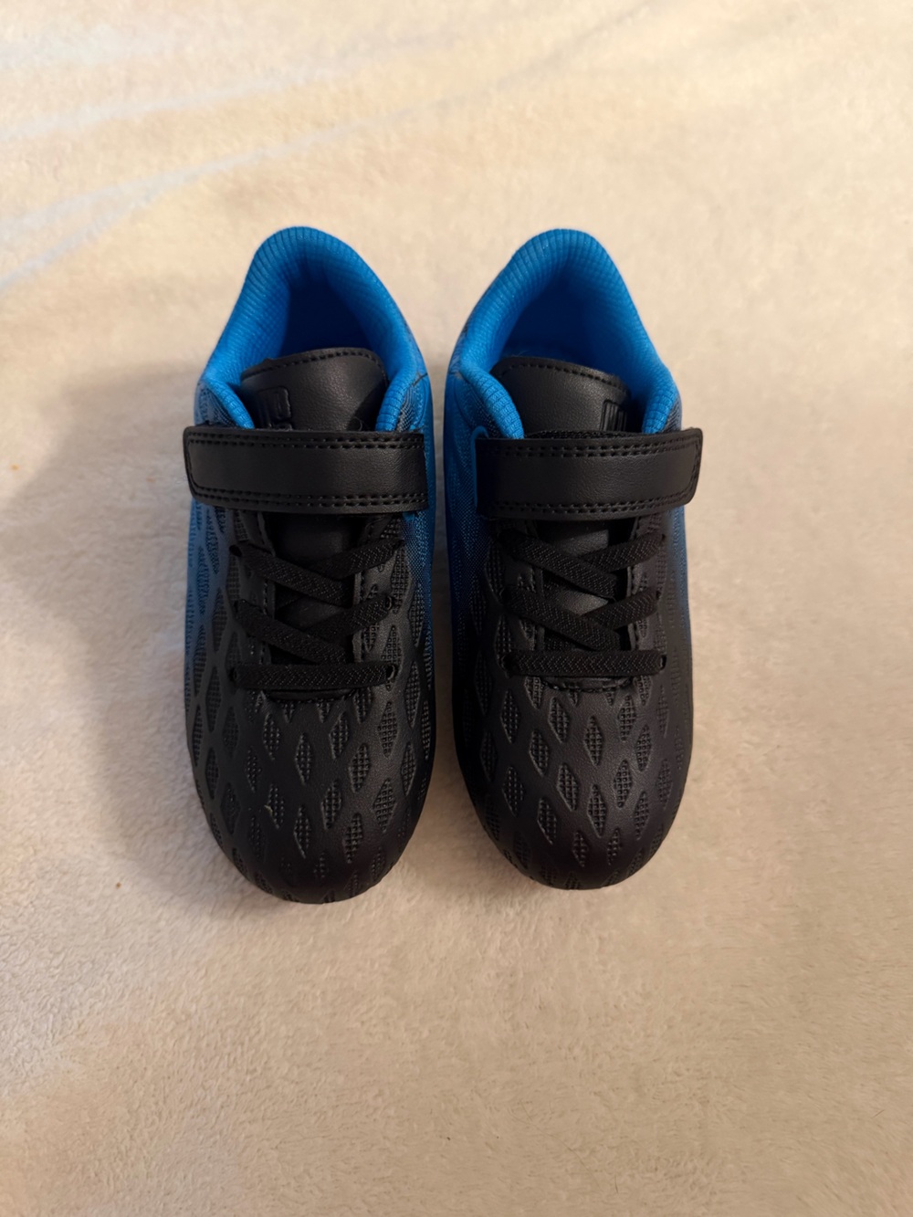 Black and Blue Kids Soccer Cleats